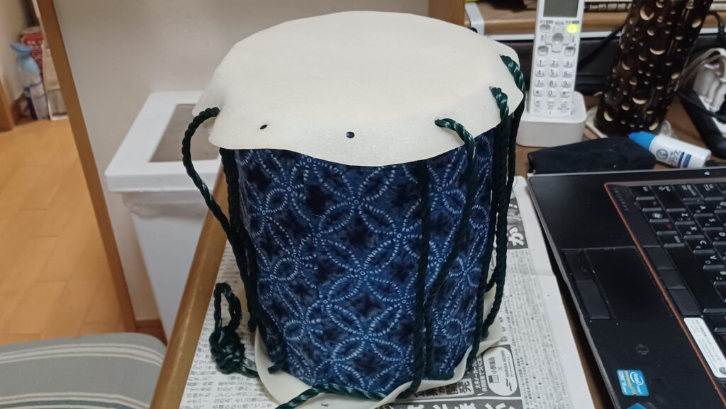 太鼓製作 オリジナルの桶太鼓
